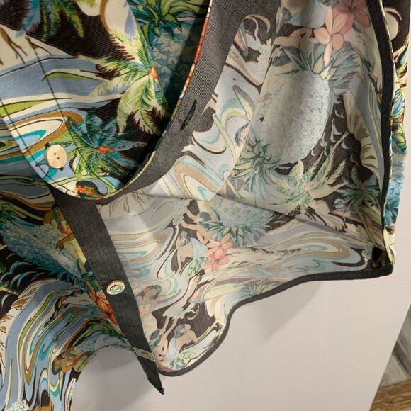 Tommy Bahama Hula Girl Tropical Print Men's Shirt - Multicolor - Picture 4 of 6